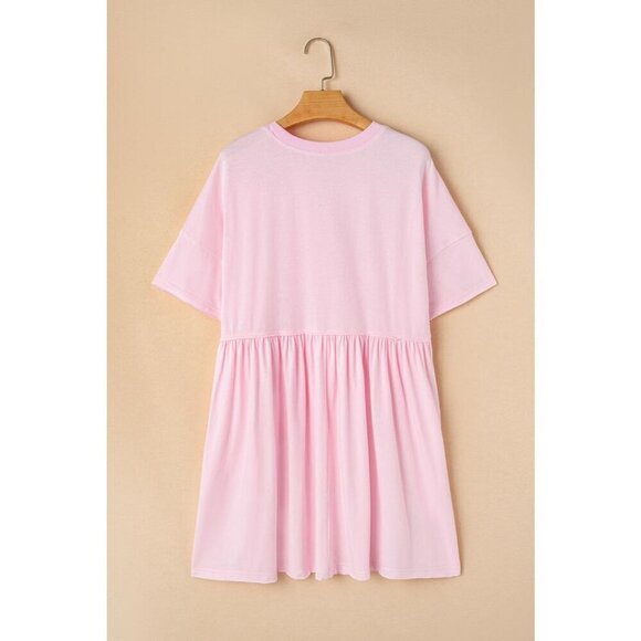 NWT ROSIE Bubblegum Pink Babydoll T Shirt Dress - Picture 11 of 13
